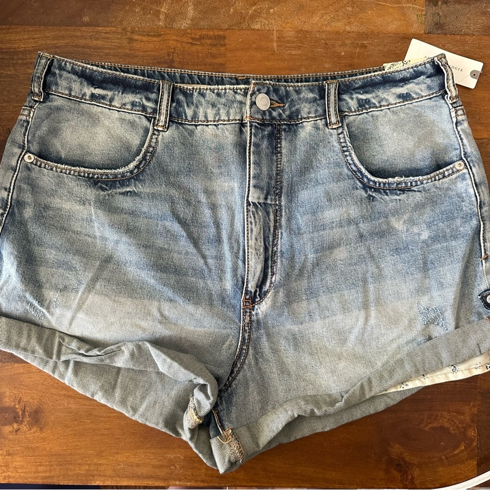 Anthropologie Pilcro Denim Blue Women's Shorts Size 32 NWT